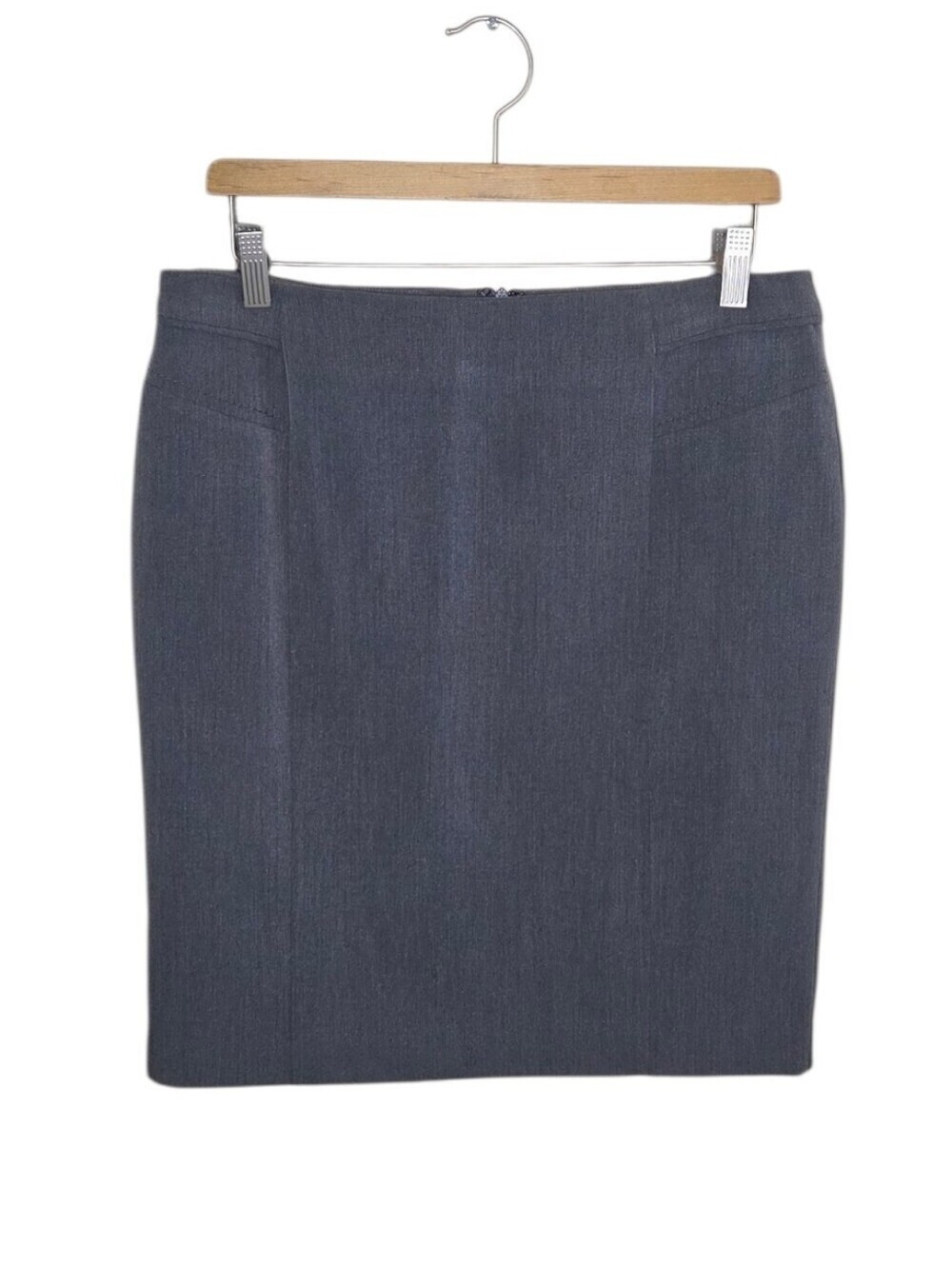 Worthington Petite Gray Pencil Skirt Size 8P Business Casual Office Work Neutral